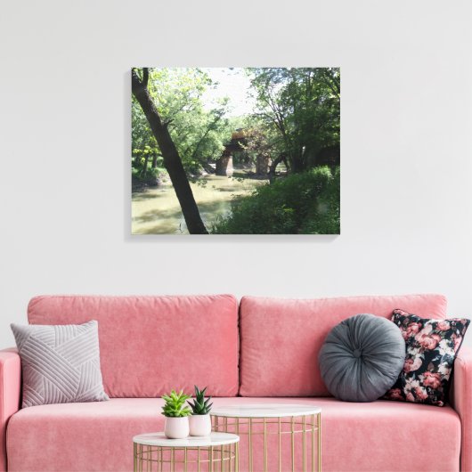 spoorbrug canvas afdruk (Insitu (Woonkamer))