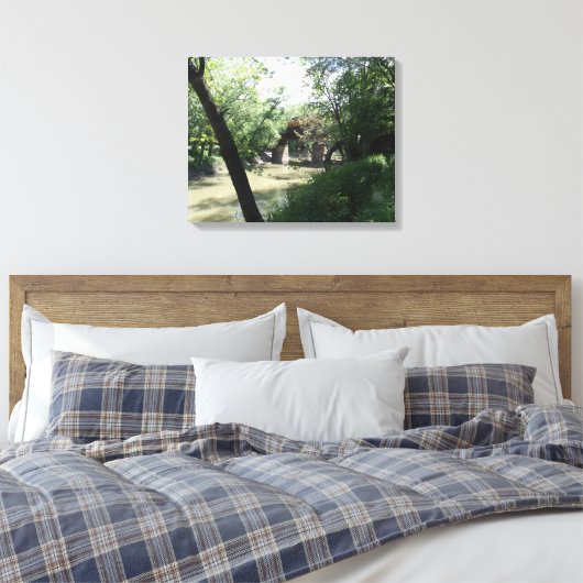 spoorbrug canvas afdruk (Insitu (Slaapkamer))
