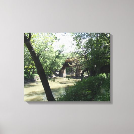 spoorbrug canvas afdruk (Voorkant)