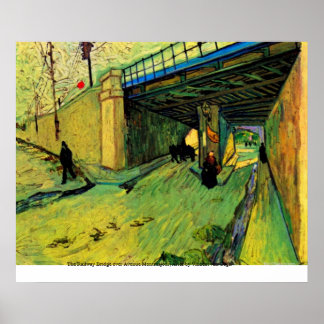 Spoorbrug over Avenue Montmajour door van Gogh Poster