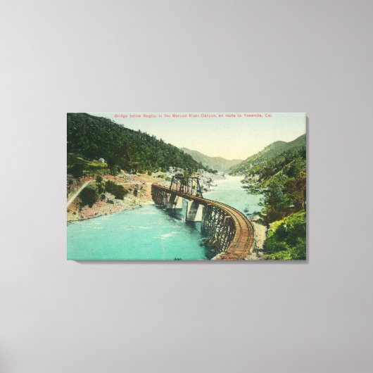 Spoorbrug over de Merced Canvas Afdruk (Voorkant)