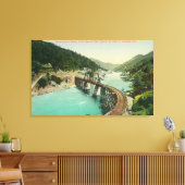 Spoorbrug over de Merced Canvas Afdruk (Insitu (Woonkamer))