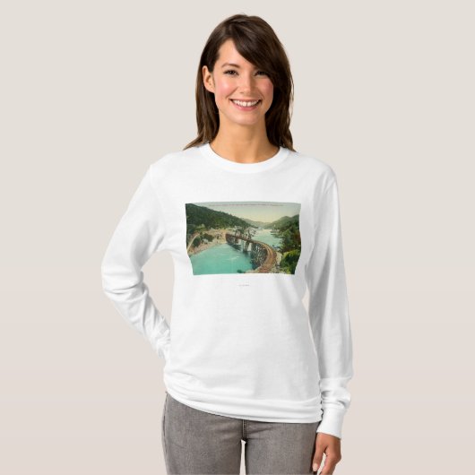 Spoorbrug over de Merced T-shirt (Voorkant volledig)