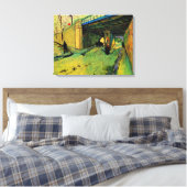 Spoorbrug over Montmajour door Vincent van Gogh Canvas Afdruk (Insitu (Slaapkamer))