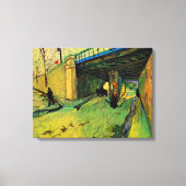 Spoorbrug over Montmajour door Vincent van Gogh Canvas Afdruk (Voorkant)