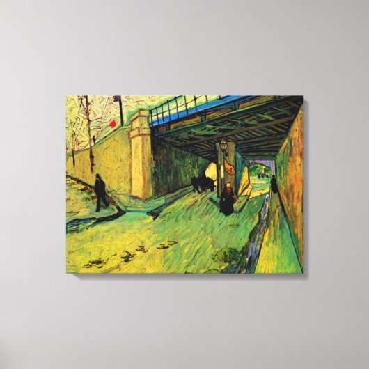 Spoorbrug over Montmajour door Vincent van Gogh Canvas Afdruk (Voorkant)