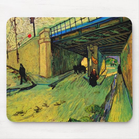 Spoorbrug over Montmajour door Vincent van Gogh Muismat (Voorkant)