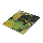 Spoorbrug over Montmajour door Vincent van Gogh Tegeltje (Zijkant)