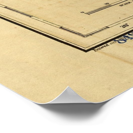  spoorkaart Missouri (1872) Poster (Hoek)