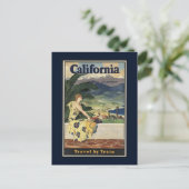  spoorlijn Californische reisreclame Briefkaart (Staand voorkant)