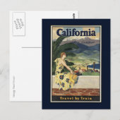  spoorlijn Californische reisreclame Briefkaart (Voorkant / Achterkant)