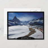 Spoorlijn Gornergrat en Matterhorn in Zermatt Briefkaart (Voorkant / Achterkant)