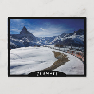 Spoorlijn Gornergrat en Matterhorn in Zermatt Briefkaart