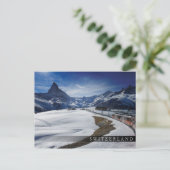Spoorlijn Gornergrat en Matterhorn in Zermatt Briefkaart (Staand voorkant)