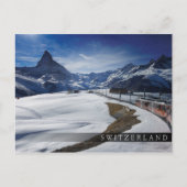 Spoorlijn Gornergrat en Matterhorn in Zermatt Briefkaart (Voorkant)