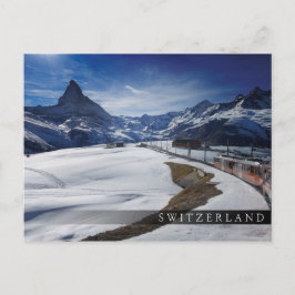 Spoorlijn Gornergrat en Matterhorn in Zermatt Briefkaart