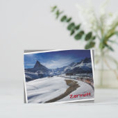 Spoorlijn Gornergrat en Matterhorn in Zermatt Briefkaart (Staand voorkant)