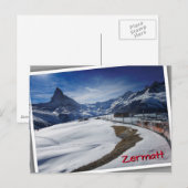 Spoorlijn Gornergrat en Matterhorn in Zermatt Briefkaart (Voorkant / Achterkant)