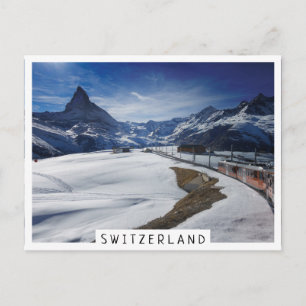 Spoorlijn Gornergrat en Matterhorn in Zermatt Briefkaart