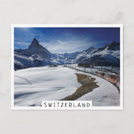 Spoorlijn Gornergrat en Matterhorn in Zermatt Briefkaart