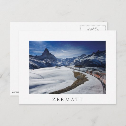 Spoorlijn Gornergrat en Matterhorn in Zermatt Briefkaart (Voorkant / Achterkant)