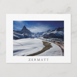 Spoorlijn Gornergrat en Matterhorn in Zermatt Briefkaart