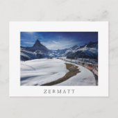 Spoorlijn Gornergrat en Matterhorn in Zermatt Briefkaart (Voorkant)