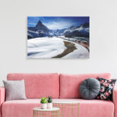 Spoorlijn Gornergrat en Matterhorn in Zermatt Canvas Afdruk (Insitu (Woonkamer))