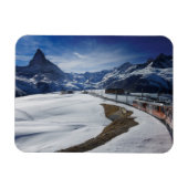 Spoorlijn Gornergrat en Matterhorn in Zermatt Magneet (Horizontaal)
