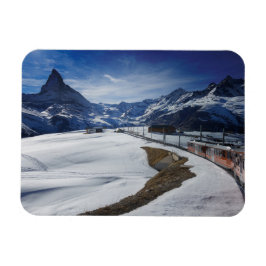 Spoorlijn Gornergrat en Matterhorn in Zermatt Magneet