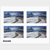 Spoorlijn Gornergrat en Matterhorn in Zermatt Rechthoekige Sticker (Vel)