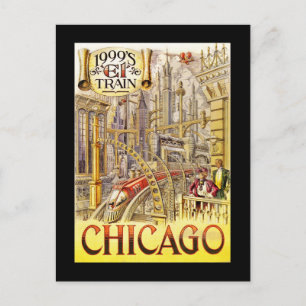 Spoorlijn in de toekomst briefkaart