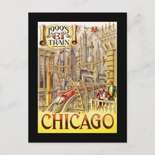 Spoorlijn in de toekomst briefkaart (Voorkant)