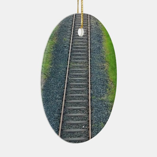 Spoorlijn in Natuur, landschap Keramisch Ornament (Rechts)