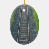 Spoorlijn in Natuur, landschap Keramisch Ornament (Voorkant)