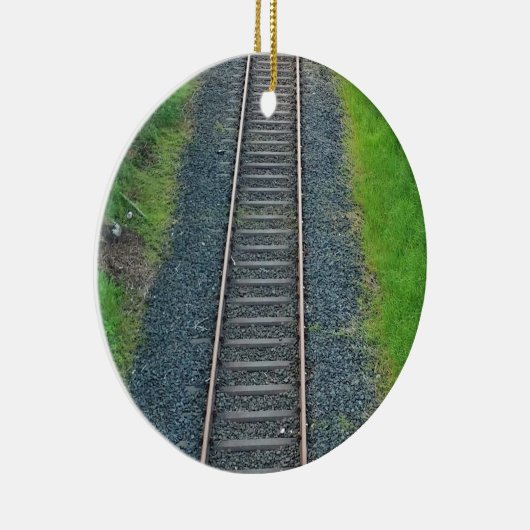 Spoorlijn in Natuur, landschap Keramisch Ornament (Rechts)