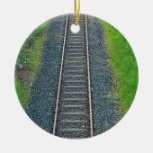 Spoorlijn in Natuur, landschap Keramisch Ornament (Voorkant)
