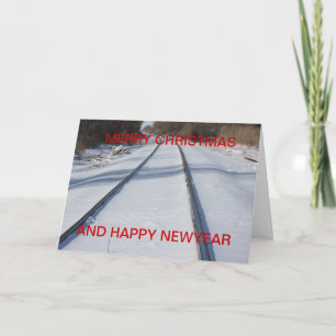 SPOORLIJN KERSTMIS KAART