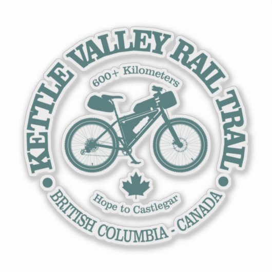 Spoorlijn Kettle Valley (fietsen) Sticker (Voorkant)