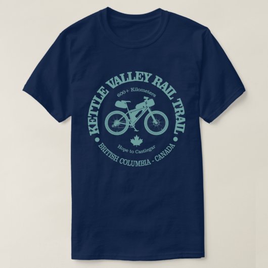 Spoorlijn Kettle Valley (fietsen) T-shirt (Design voorkant)