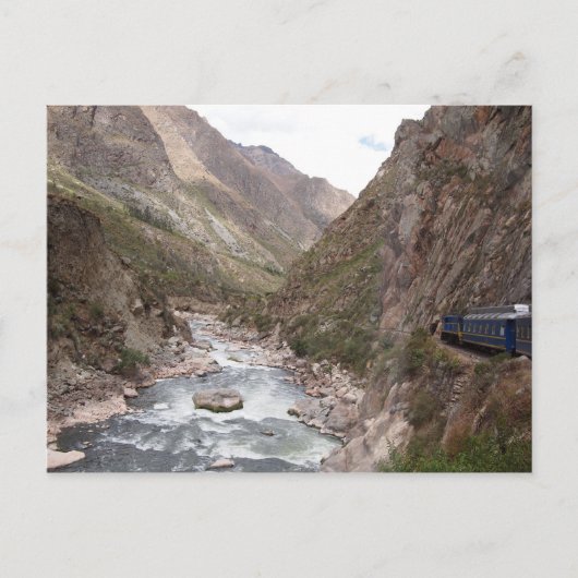Spoorlijn van Inca naar het briefkaart Machu Picch (Voorkant)