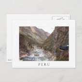 Spoorlijn van Inca naar wit briefkaart Machu Picch (Voorkant / Achterkant)