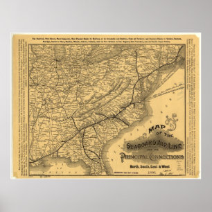 Spoorlijn zeescheepvaart poster