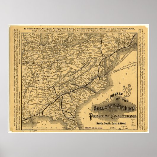 Spoorlijn zeescheepvaart poster (Voorkant)