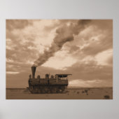 spoorloze locomotief poster (Voorkant)