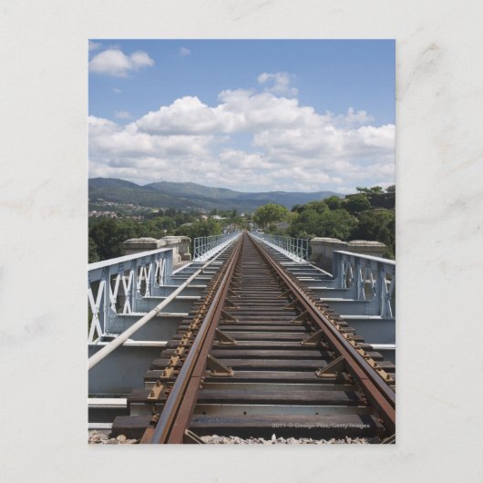 Spoorsporen boven de Eiffelbrug Briefkaart (Voorkant)