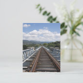 Spoorsporen boven de Eiffelbrug Briefkaart (Staand voorkant)