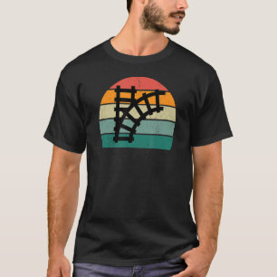 Spoorstaaf voor spoorbanen voor treinen t-shirt