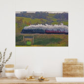 Spoorstaaftrein voor trainspotters Art I Poster (Keuken)