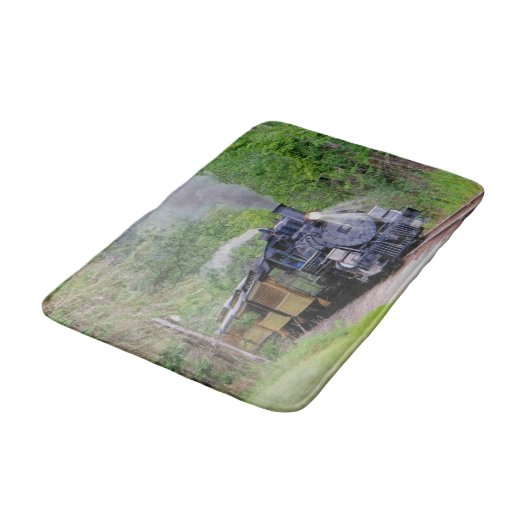 Spoorstaaftrein voor trainspotters badmat (Gekanteld)